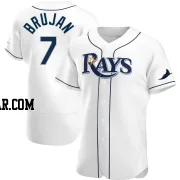 Vidal Brujan Men's Tampa Bay Rays White Authentic Home Jersey