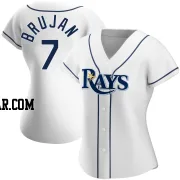 Vidal Brujan Women's Tampa Bay Rays White Authentic Home Jersey