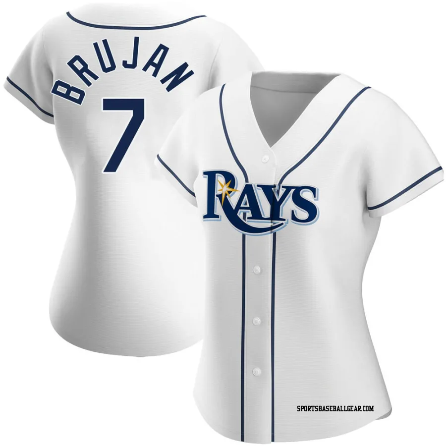 Vidal Brujan Women's Tampa Bay Rays White Replica Home Jersey