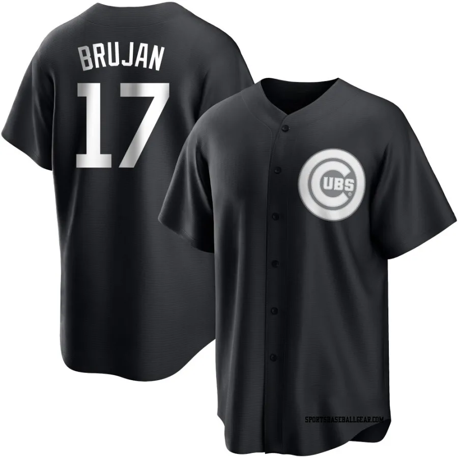 Vidal Brujan Youth Chicago Cubs Black/White Replica Jersey