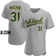 Vimael Machin Men's Oakland Athletics Gray Authentic Road Jersey