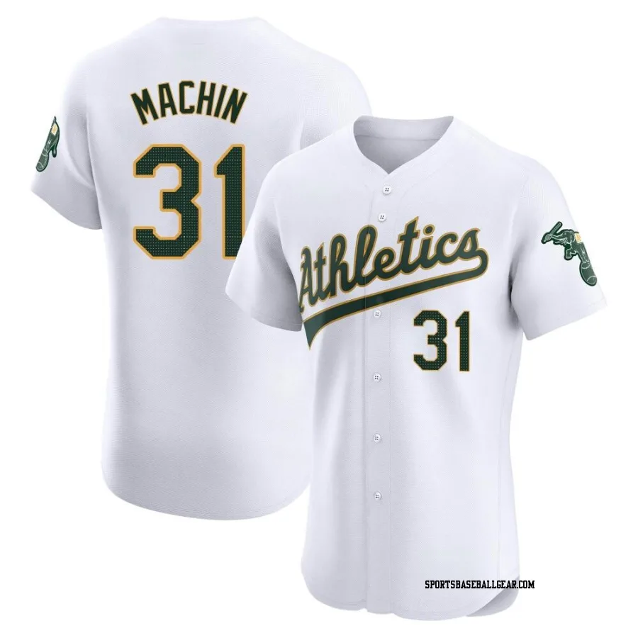 Vimael Machin Men's Oakland Athletics White Elite Home Jersey