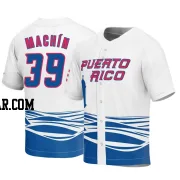 Vimael Machin Men's Puerto Rico Baseball White Replica 2023 World Baseball Classic Jersey