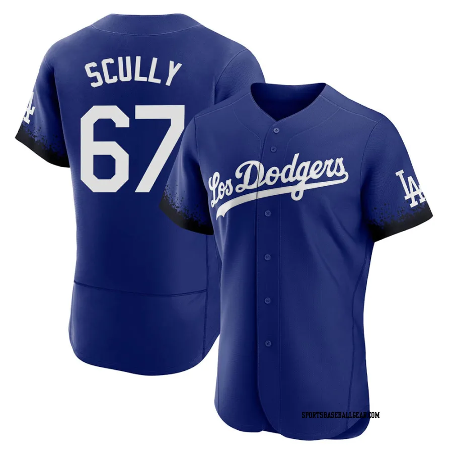 Vin Scully Men's Los Angeles Dodgers Royal Authentic 2021 City Connect Jersey