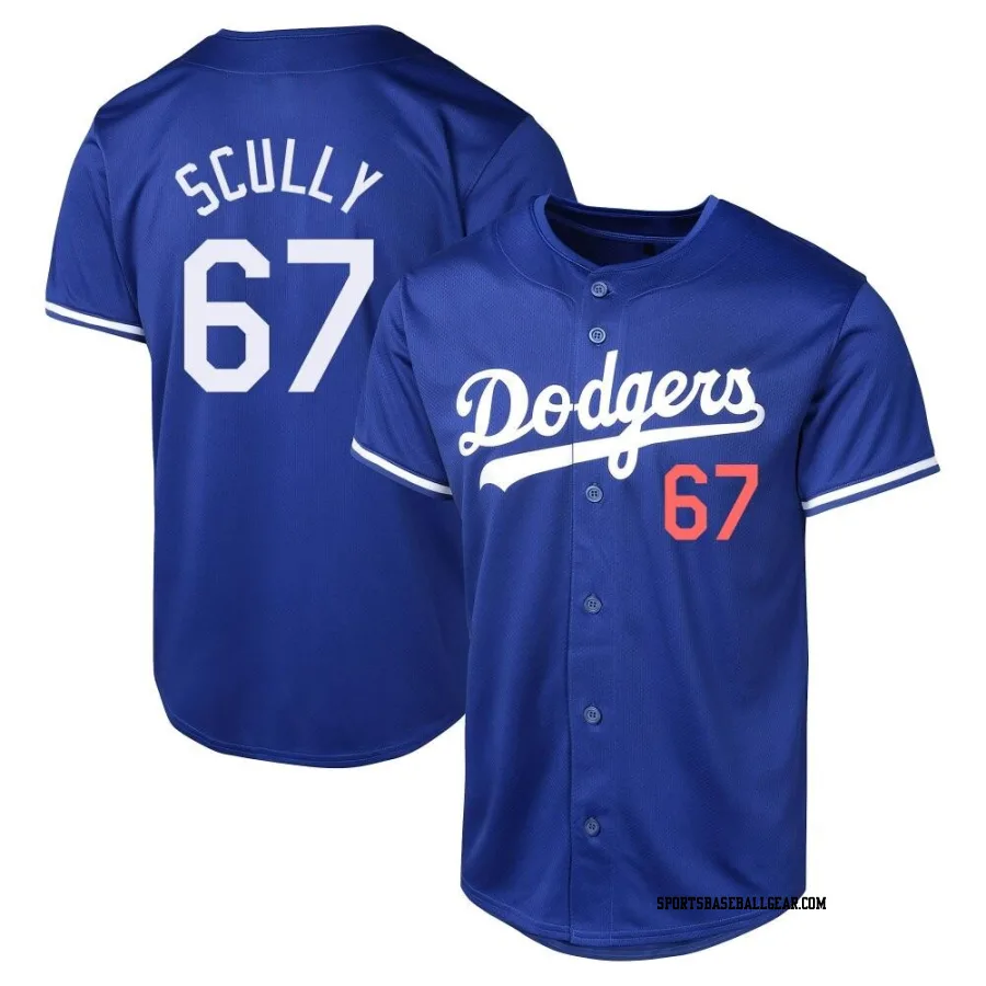 Vin Scully Men's Los Angeles Dodgers Royal Limited Alternate Jersey