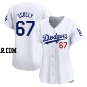 Vin Scully Women's Los Angeles Dodgers White Limited Home Jersey