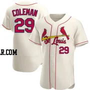 Vince Coleman Men's St. Louis Cardinals Cream Authentic Alternate Jersey