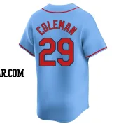 Vince Coleman Men's St. Louis Cardinals Light Blue Limited Alternate Jersey