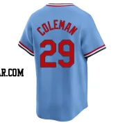 Vince Coleman Men's St. Louis Cardinals Light Blue Limited Cooperstown Collection Jersey