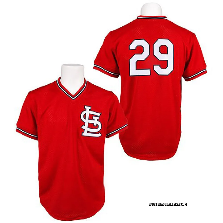 Vince Coleman Men's St. Louis Cardinals Red Replica Throwback Jersey