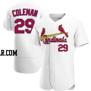 Vince Coleman Men's St. Louis Cardinals White Authentic Home Jersey