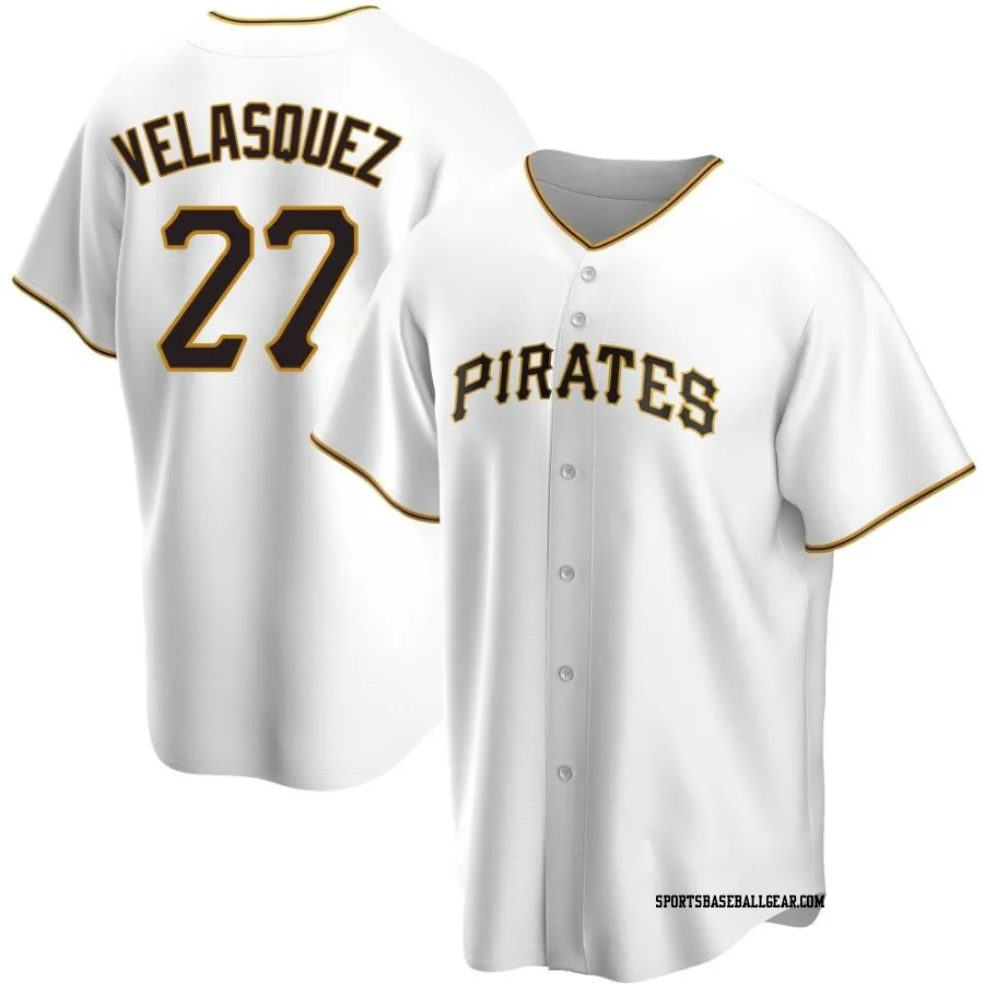 Vince Velasquez Men's Pittsburgh Pirates White Replica Home Jersey