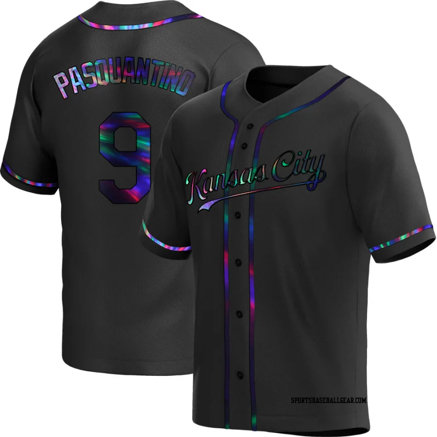 Vinnie Pasquantino Men's Kansas City Royals Black Holographic Replica Alternate Jersey