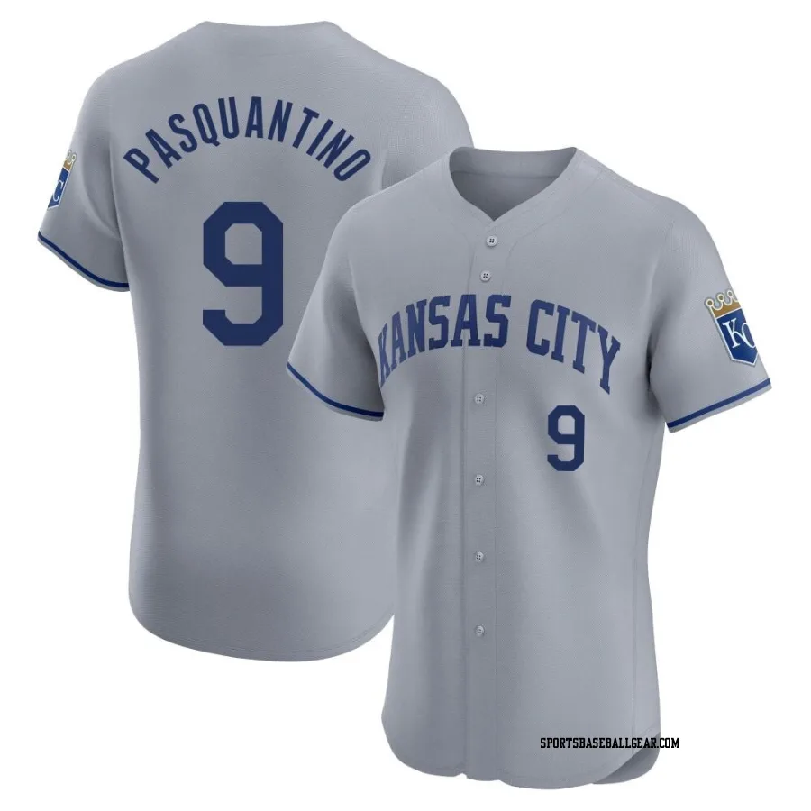 Vinnie Pasquantino Men's Kansas City Royals Gray Elite Road Jersey