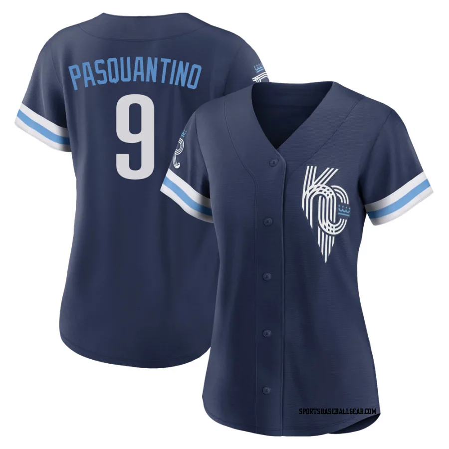 Vinnie Pasquantino Women's Kansas City Royals Navy Authentic 2022 City Connect Jersey