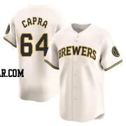 Vinny Capra Men's Milwaukee Brewers Cream Limited Home Jersey