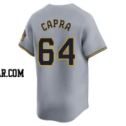 Vinny Capra Men's Milwaukee Brewers Gray Limited Away Jersey