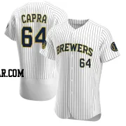 Vinny Capra Men's Milwaukee Brewers White Authentic Alternate Jersey