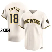 Vinny Capra Youth Milwaukee Brewers Cream Limited Home Jersey