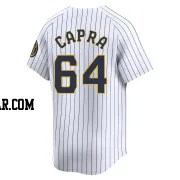 Vinny Capra Youth Milwaukee Brewers White Limited Alternate Jersey