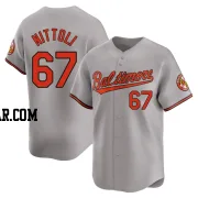 Vinny Nittoli Men's Baltimore Orioles Gray Limited Road Jersey