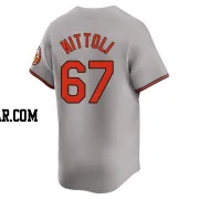 Vinny Nittoli Men's Baltimore Orioles Gray Limited Road Jersey