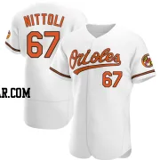 Vinny Nittoli Men's Baltimore Orioles White Authentic Home Jersey