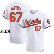 Vinny Nittoli Men's Baltimore Orioles White Elite Home Jersey