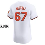 Vinny Nittoli Men's Baltimore Orioles White Elite Home Jersey