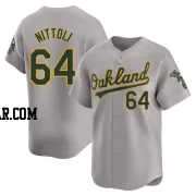 Vinny Nittoli Men's Oakland Athletics Gray Limited Away Jersey