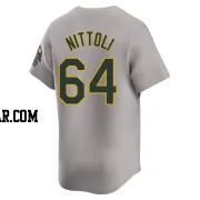 Vinny Nittoli Men's Oakland Athletics Gray Limited Away Jersey