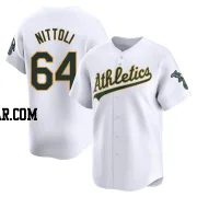 Vinny Nittoli Men's Oakland Athletics White Limited Home Jersey