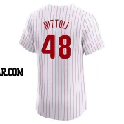 Vinny Nittoli Men's Philadelphia Phillies White Elite Home Jersey