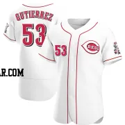 Vladimir Gutierrez Men's Cincinnati Reds White Authentic Home Jersey