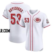 Vladimir Gutierrez Men's Cincinnati Reds White Elite Home Jersey