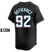 Vladimir Gutierrez Men's Miami Marlins Black Limited Alternate Jersey