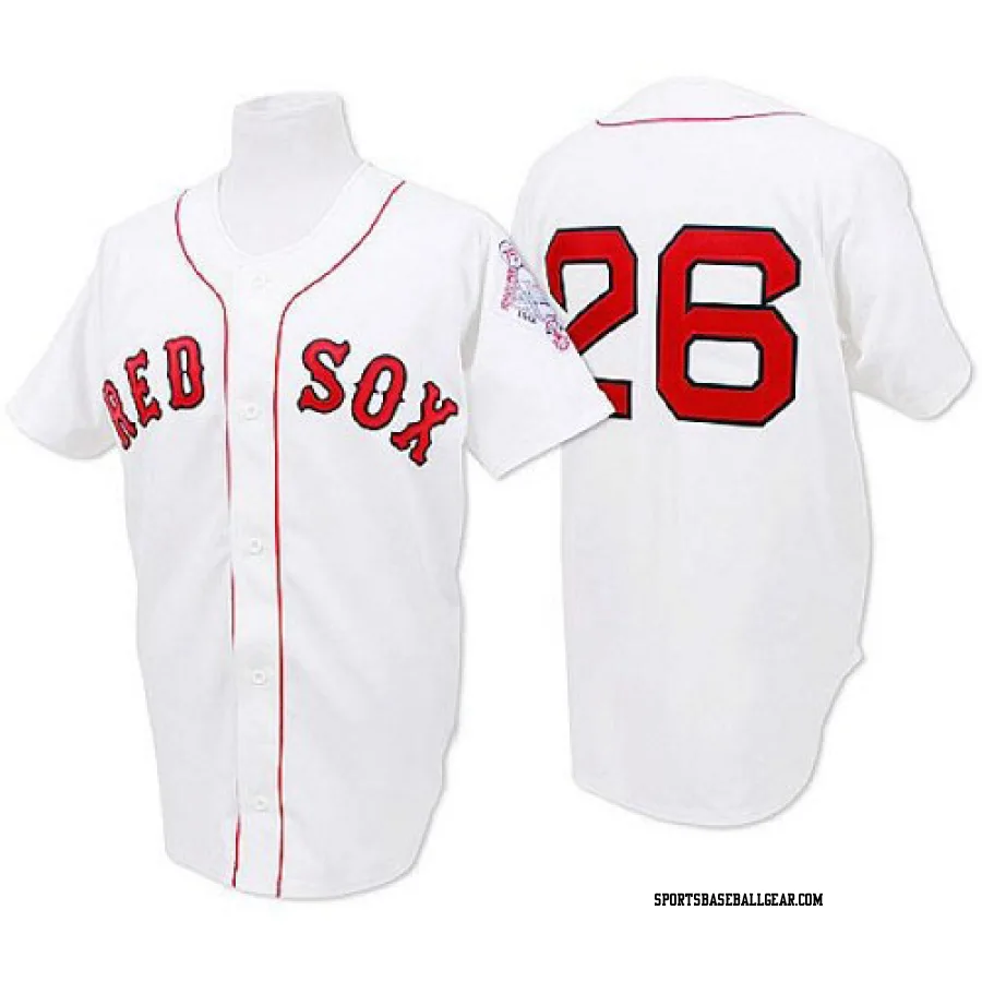 Wade Boggs Men's Boston Red Sox White Authentic 1987 Throwback Jersey