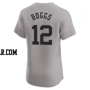 Wade Boggs Men's New York Yankees Gray Elite Road Jersey