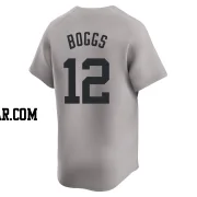 Wade Boggs Men's New York Yankees Gray Limited Away Jersey