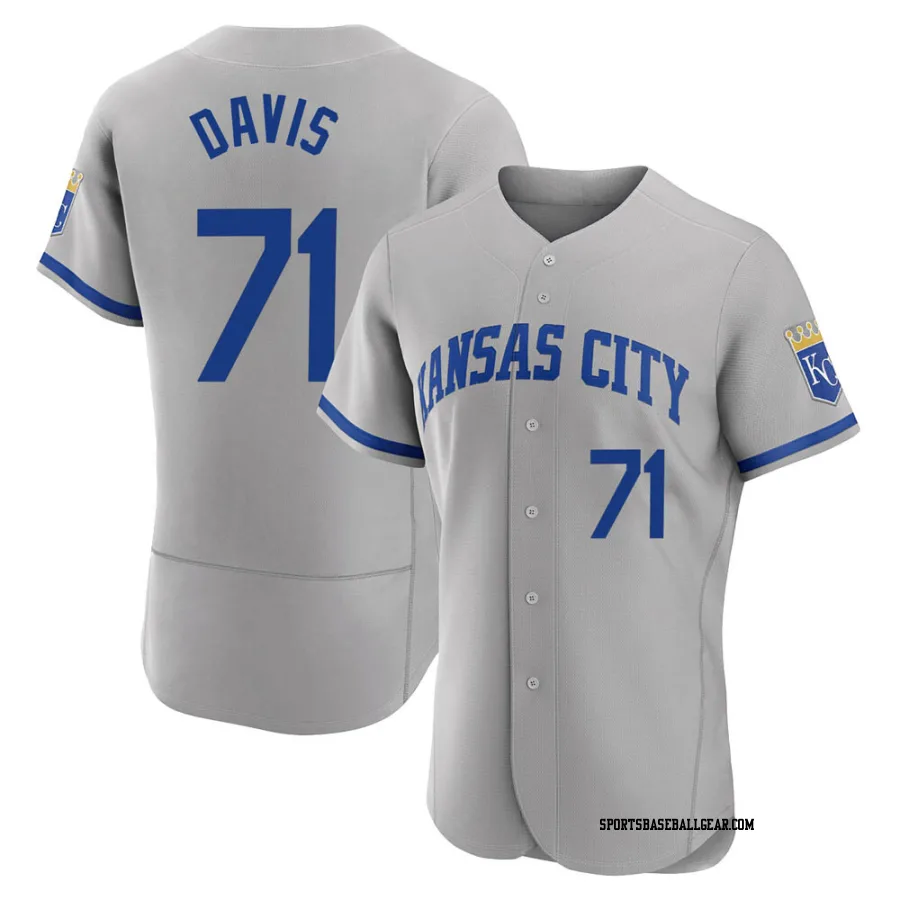 Wade Davis Men's Kansas City Royals Gray Authentic 2022 Road Jersey