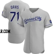 Wade Davis Men's Kansas City Royals Gray Authentic Road Jersey