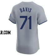 Wade Davis Men's Kansas City Royals Gray Elite Road Jersey