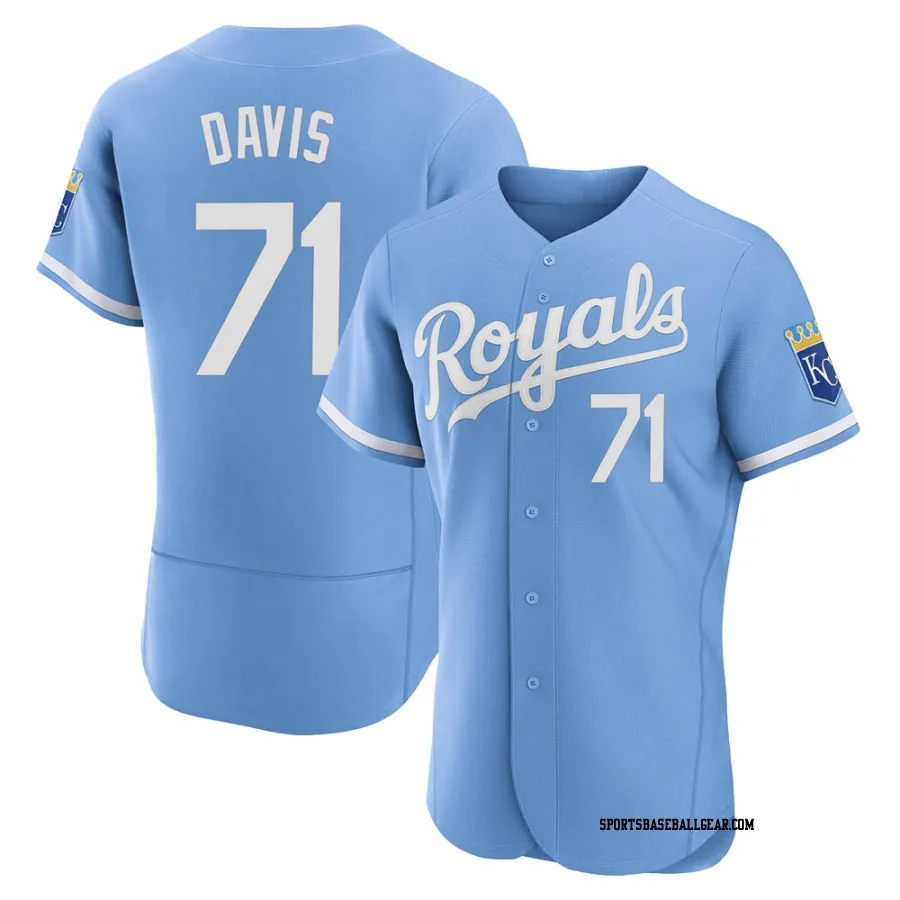 Wade Davis Men's Kansas City Royals Light Blue Authentic 2022 Alternate Jersey