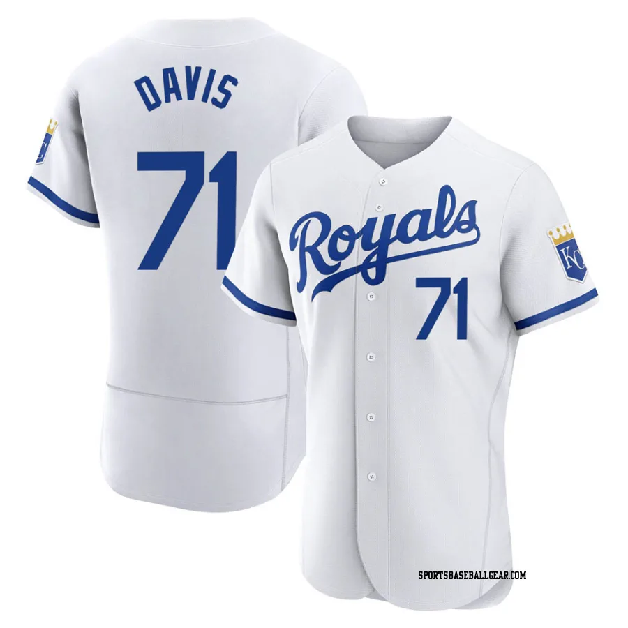 Wade Davis Men's Kansas City Royals White Authentic 2022 Home Jersey