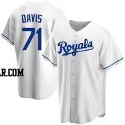 Wade Davis Men's Kansas City Royals White Replica Home Jersey