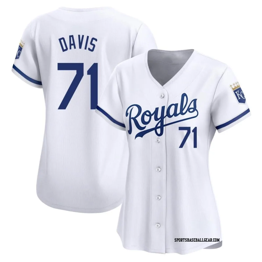 Wade Davis Women's Kansas City Royals White Limited Home Jersey