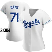 Wade Davis Women's Kansas City Royals White Replica Home Jersey