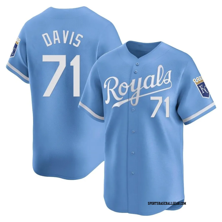 Wade Davis Youth Kansas City Royals Light Blue Limited Alternate Jersey