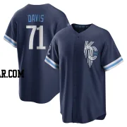 Wade Davis Youth Kansas City Royals Navy Replica 2022 City Connect Jersey