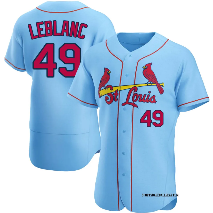 Wade LeBlanc Men's St. Louis Cardinals Light Blue Authentic Alternate Jersey